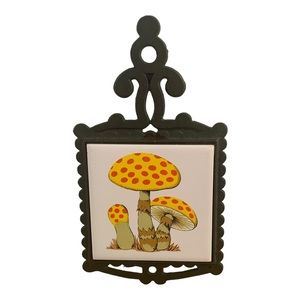 Vintage Ardco Mushroom Trivet - Red Green Yellow